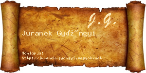 Juranek Gyöngyi névjegykártya