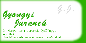 gyongyi juranek business card
